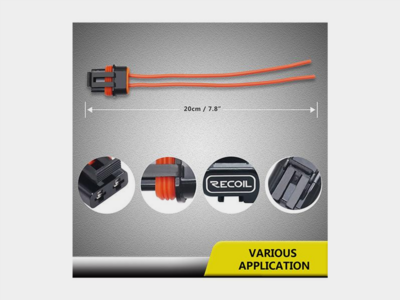 Recoil Einzel Sicherungshalter ATC/ATO 16 AWG 3 Stück
