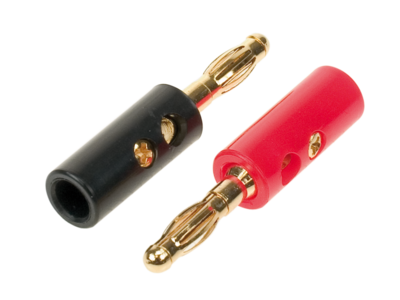 Bananenstecker 1 x rot/1 x schwarz 4 mm²-6mm² Einzelstecker