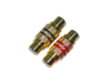 Cinch Verbinder (f)>(f) hartvergoldet 1 x rot / 1 x schwarz