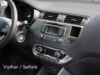 2-DIN Radioblende Kia Rio(UB) 09/2011-01/2015 anthrazit LHD
