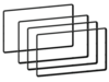 2-DIN Distanzrahmen Display 3x5 mm/1x2,5 mm lose