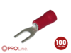 Gabelkabelschuh 0,5mm²-1,5mm²/4,4mm rot S 100 Stück