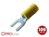 Gabelkabelschuh 4,0mm²-6,0mm²/4.4mm gelb S 100 Stück