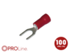Gabelkabelschuh 0,5mm²-1,5mm²/5,4mm rot ST 100 Stück