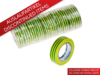 Klebeband Weich-PVC 15mm x 10m grün/gelb 10 Stück