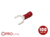 Gabelkabelschuh 0,5mm²-1,5mm²/6,5mm rot ST 100 Stück