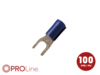 Gabelkabelschuh 1,5mm²-2,5mm²/4,4mm blau ST 100 Stück