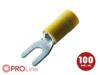 Gabelkabelschuh 4,0mm²-6,0mm²/4.4mm gelb ST 100 Stück