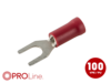 Gabelkabelschuh 0,5mm²-1,5mm²/4,4mm rot ST 100 Stück