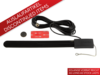 Glasklebeantenne DVB-T F-Stecker 5V Phantom schwarz