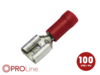 Flachsteckhülse(f) 0,5mm²-1,5mm²/4,8mm rot ST 100 Stück
