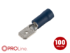 Flachstecker(m) 1,5mm²-2,5mm²/6,3mm blau ST 100 Stück