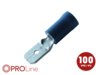 Flachstecker(m) 1,5mm²-2,5mm²/4,8mm blau ST 100 Stück