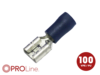Flachsteckhülse(f) 1,5mm²-2,5mm²/6,3mm blau ST 100 Stück