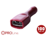 Flachsteckhülse(f) 0,5mm²-1,0mm²/6,3mm rot STVI 100 Stück