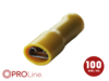 Flachsteckhülse(f) 4,0mm²-6.0mm²/6,3mm gelb EEVI 100 Stück