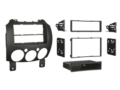 2-DIN Radioblende mit Fach Mazda 2(DE) 2007-2015 schwarz