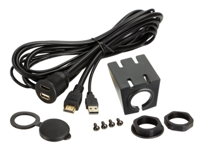 USB/HDMI Einbaubuchse/Aufbaugehäuse USB-A/HDMI 
