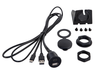 USB Einbaubuchse/Aufbaugehäuse USB-A/USB-C 