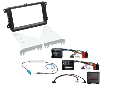 2-DIN Kit Seat/Skoda/VW 40Pin/52Pin Quadlock LFB/Antenne