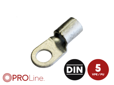 Ringkabelschuh 16mm²/6,5mm M6 unisoliert 5 Stück