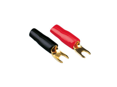 Ringgabeln 4 mm²  4 x rot / 4 x schwarz