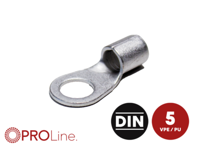 Ringkabelschuh 16mm²/8,4mm M8 unisoliert 5 Stück