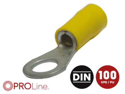 Ringkabelschuh 4,0mm²-6,0mm²/6,5mm gelb EE 100 Stück