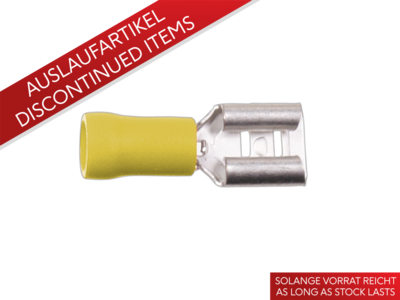 Flachsteckhülse(f) 4,0mm²-6,0mm²/6,3mm gelb 100 Stück