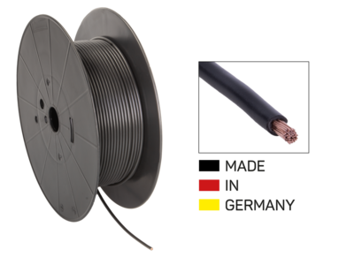 Stromkabel FLY 4,00 mm² schwarz Spule 100 m