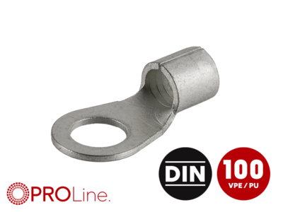 Ringkabelschuh 25mm²/10,5mm M10 unisoliert 100 Stück