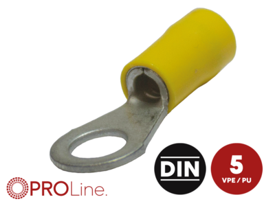 Ringkabelschuh 4,0mm²-6,0mm²/6,5mm gelb EE 5 Stück