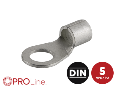 Ringkabelschuh 25mm²/10,5mm M10 unisoliert 5 Stück