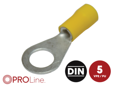 Ringkabelschuh 4,0mm²-6,0mm²/8,4mm gelb EE 5 Stück