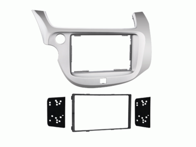 2-DIN Radioblende Honda Fit/Jazz(GE) 2008-2015 silber