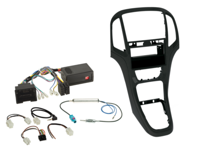 2-DIN Kit mit Fach Opel Astra J 2009-2018 perl schwarz LFB