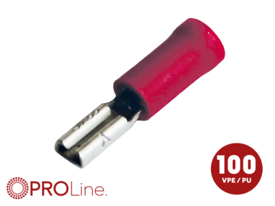 Flachsteckhülse(f) 0,5mm²-1,5mm²/2,8mm rot EE 100 Stück