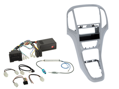 2-DIN Kit mit Fach Opel Astra J 2009-2018 silber LFB