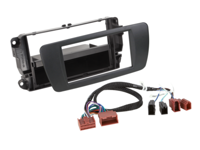 2-DIN Radioblende mit Fach Seat Ibiza nit schwarz/Kabelsatz