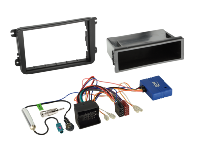 2-DIN Kit mit Fach Seat/Skoda/VW Fahrzeuge CAN/Antenne