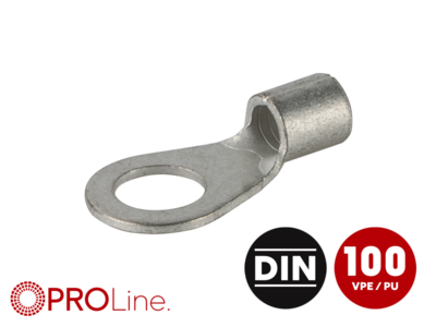 Ringkabelschuh 10mm²/8,4mm M8 unisoliert 100 Stück