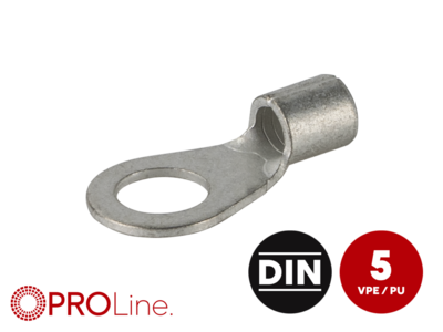 Ringkabelschuh 10mm²/6,5mm M6 unisoliert 5 Stück