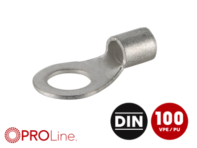 Ringkabelschuh 16mm²/10,5mm M10 unisoliert 100 Stück