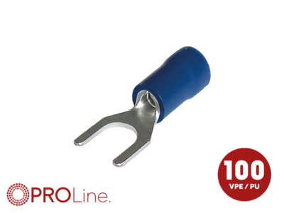 Gabelkabelschuh 1,5mm²-2,5mm²/5,3mm blau ST 100 Stück