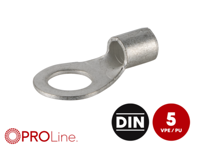 Ringkabelschuh 16mm²/10,5mm M10 unisoliert 5 Stück