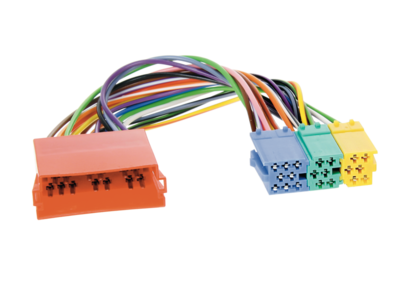Mini ISO Adapterkabel 20Pin schwarz>blau/grün/gelb 