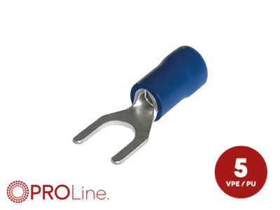 Gabelkabelschuh 1,5mm²-2,5mm²/5,3mm blau ST 5 Stück