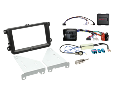 2-DIN Kit Seat/Skoda/VW Fahrzeuge LFB/Antenne(Set) schwarz