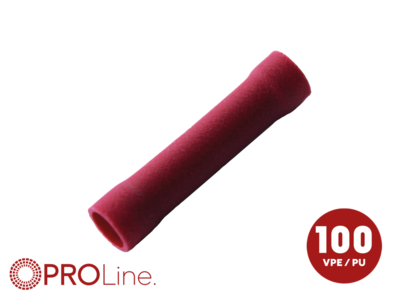 Stoßverbinder 0,5mm²-1,5mm² rot EE 100 Stück lose