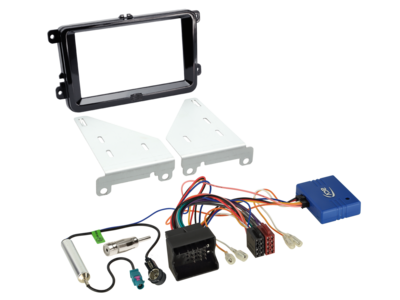 2-DIN Kit Seat/Skoda/VW CAN Bus/Antenne Klavierlack